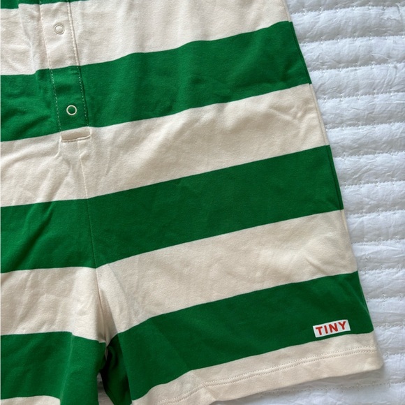 Tinycottons Stripes Jumpsuit Emerald Green - Picture 6 of 6